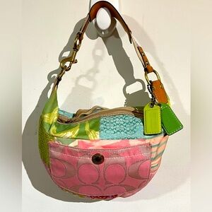 Coach Colorful Patchwork hobo Shoulder Bag 374